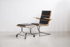 CRADLE ARM CHAIR+OTTOMAN